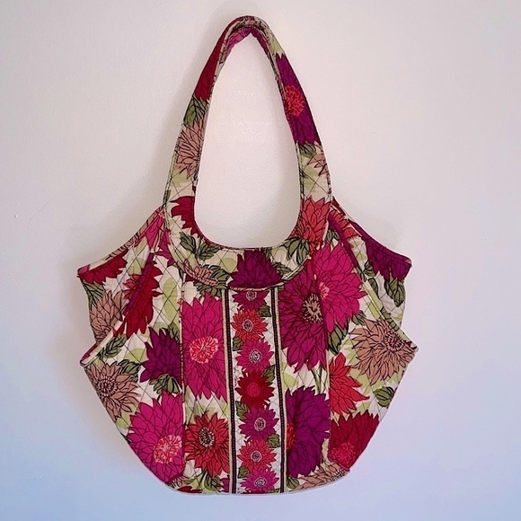 Vera Bradley Hello Dahlia Side By Side Large Tote - Picture 1 of 5